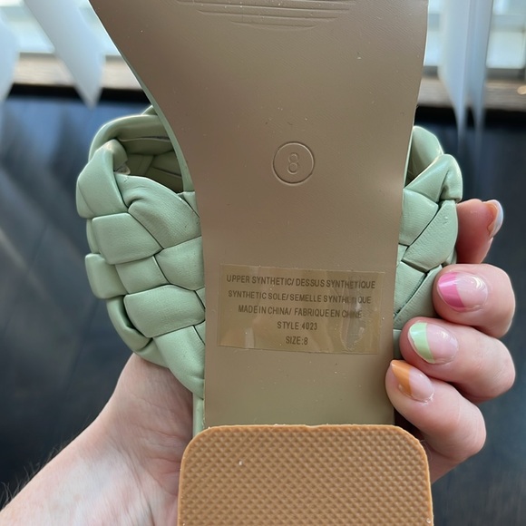 Never worn- Mint green braided sandals - Picture 4 of 4